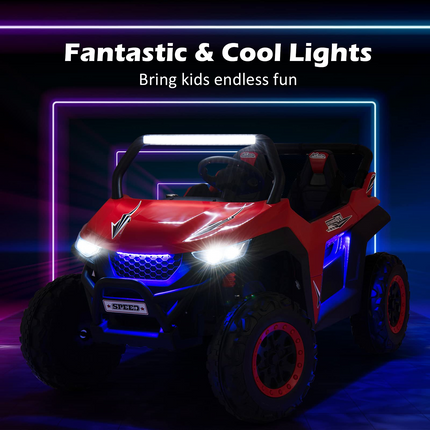 Costzon 2-Seater Ride on Car, Battery Powered Electric UTV w/ Remote Control, 4 Wheel Spring Suspension
