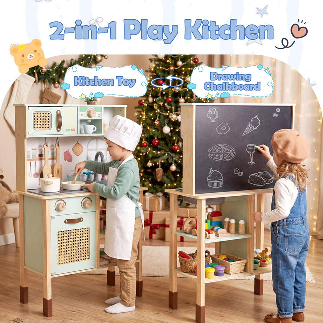 Costzon Kids Play Kitchen Toddler Toy Kitchen Set