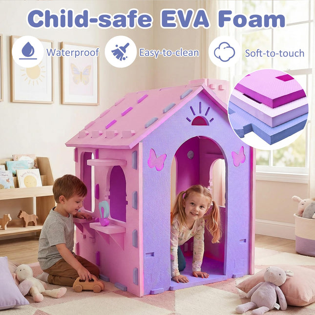 Costzon Playhouse EVA Foam Kids Indoor Cottage Playground