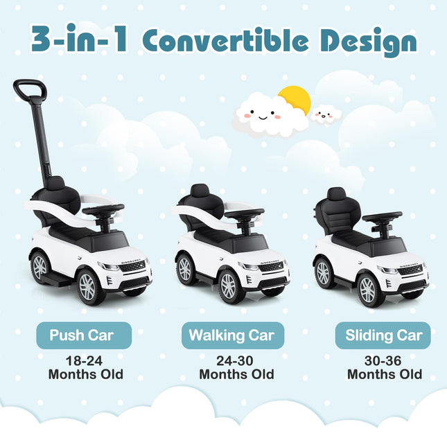 Costzon Push Car for Toddlers 3 in 1 Land Rover Discovery Stroller Sliding Walking Car