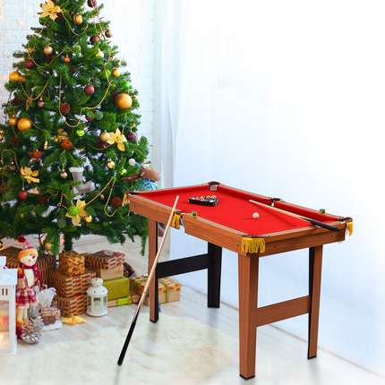 Costzon 4-Foot Billiard Table Mdf + Pvc + RedVelvet Billiards