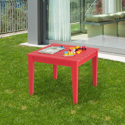 Costzon Kids Table, 25.5" x 25.5" Square Activity Play Table, Indoor & Outdoor, Toddler Table
