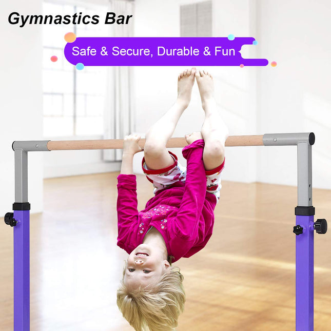 Costzon Gymnastics Adjustable Steel Gymnastic Horizontal Bar
