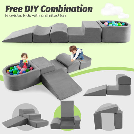 Costzon Toddler Climbing Toys Indoor, 5 Pieces Foam Climb and Crawl Playset