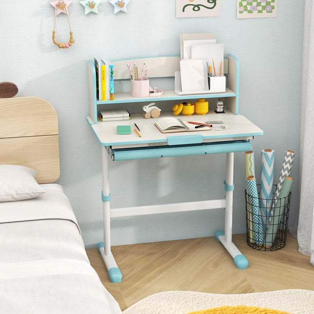 Costzon Kids Desk, Height Adjustable Children Study Desk with Tilt Desktop
