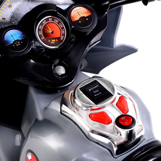 Costzon Ride On Motorcycle, 6V Battery Powered 3 Wheels Electric Bicycle, Ride On Vehicle with Music