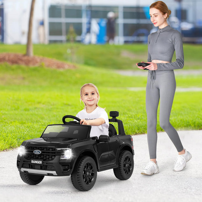 Costzon 12V Licensed Ford Ranger Kids Car, Electric Vehicle W/Remote Control, Soft Start Ride on Car for Kids