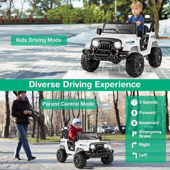 Costzon 12V Kids Ride on Truck Car, Electric Vehicle w/Remote Control