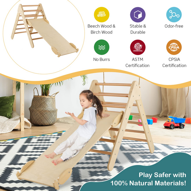 Costzon Wooden Climbing Toys for Toddlers