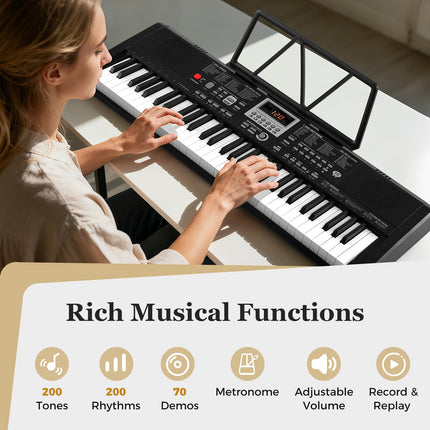 Costzon 61 Key Keyboard Piano Electric Digital Piano Keyboard