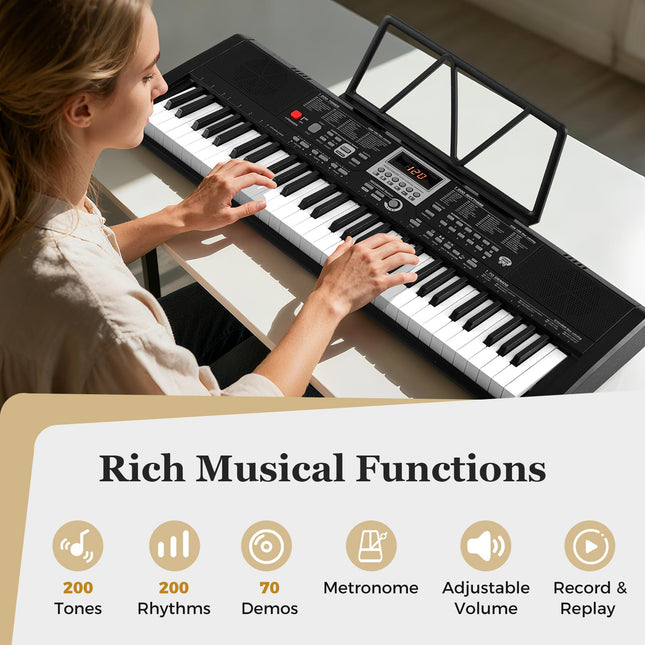 Costzon 61 Key Keyboard Piano Electric Digital Piano Keyboard