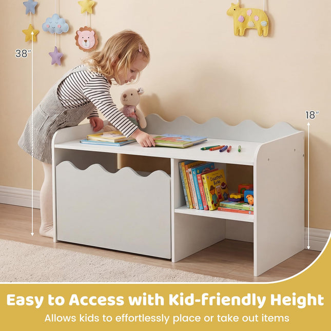 Costzon Kids Bookshelf Toy Storage