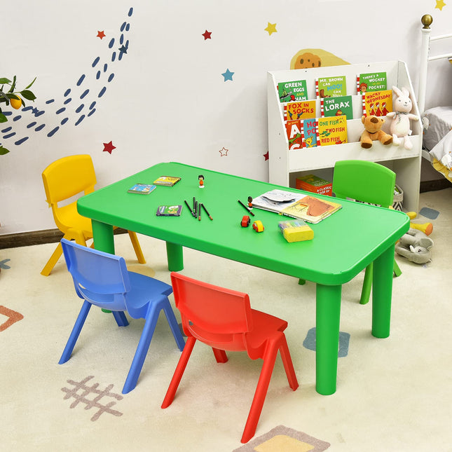 Costzon Kids Plastic Table Portable Plastic Learn and Play Table