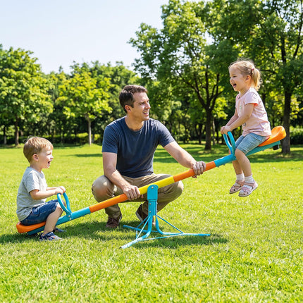 Costzon Teeter Totter for Kids Ages 3-7 360° Spinning Seesaw