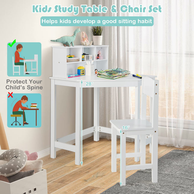Kids Desk and Chair Set - Costzon