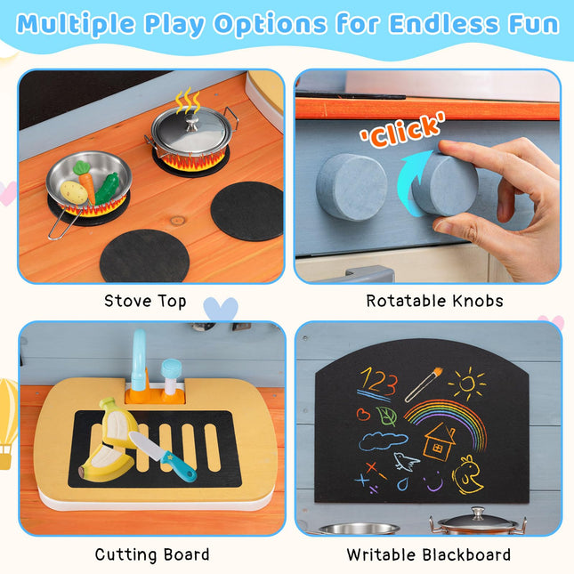 Costzon Mud Kitchen Wooden Toy Playset