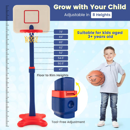 Costzon Kids Basketball Hoop, Adjustable Height Basketball Goal Stand