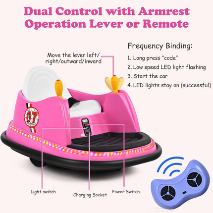 Costzon Bumper Car for Kids w/Remote Control for Boy Girl