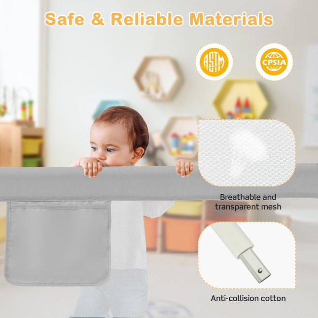 Costzon Bed Rail for Toddlers 1/2 Pack, 47'' Height Adjustable