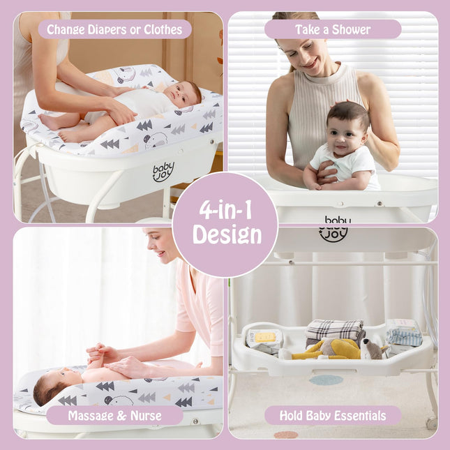 Baby Bathtub with Changing Table - Costzon