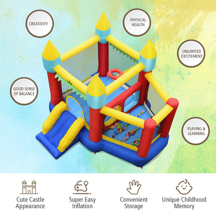 BOUNTECH Inflatable Bounce House, Bouncy House for Kids 5-12 Indoor Outdoor Party Family, Toddler Jump Castle Bounce House