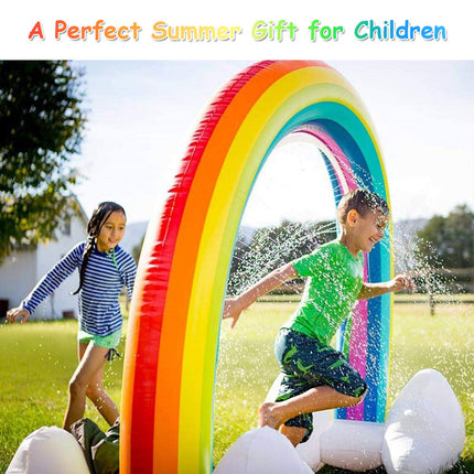 Costzon Inflatable Rainbow Sprinkler, Over 6 Feet Long, Outside Yard Summer Toy for Boys Girls