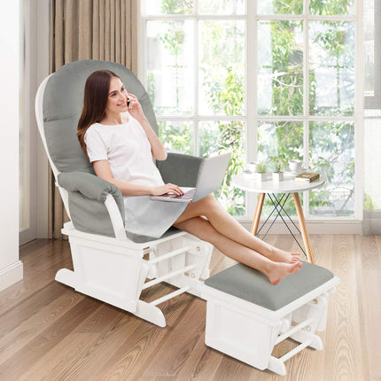Costzon Baby Glider and Ottoman Cushion Set