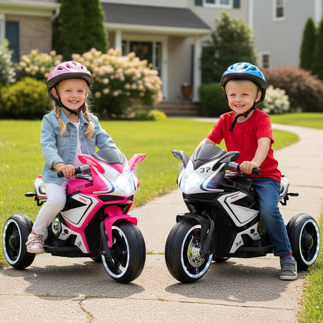 Costzon Toddler Motorcycle with LED Lights 6V Battery Powered Kids Motorcycle