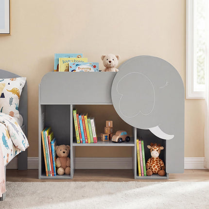 Costzon Elephant Kids Bookshelf 3-Tier Toddler Toy Storage Organizer