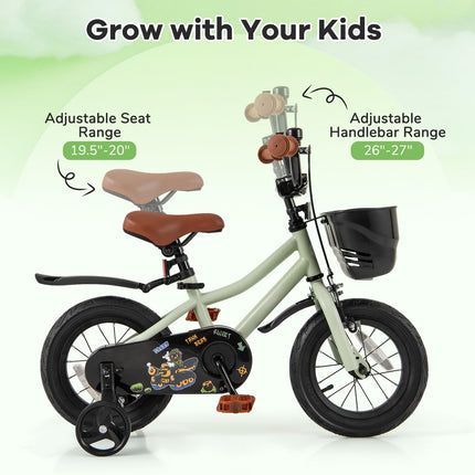 BABY JOY 12” 14” 16” 18” Kids Bike with Training Wheels for Girls Boys