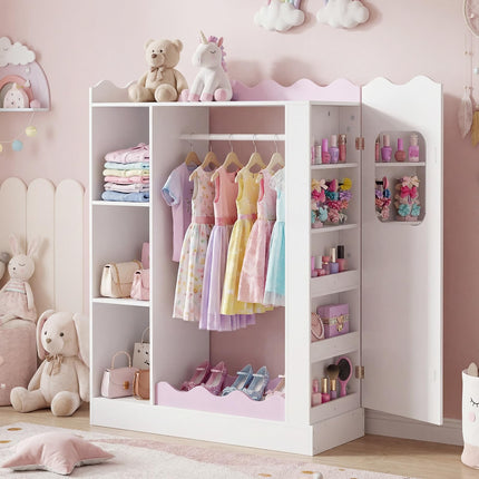 Costzon Kids Dress Up Storage with Mirror