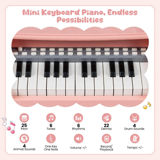 Costzon Kids Piano 25 Keys Piano Keyboard for Kids