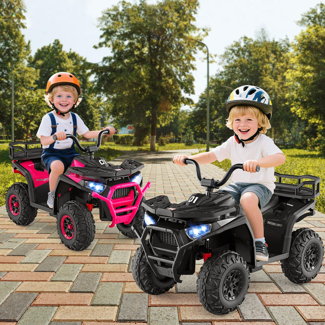 Costzon 24V Kids ATV Four Wheeler Quad Electric Vehicle with LED Lights
