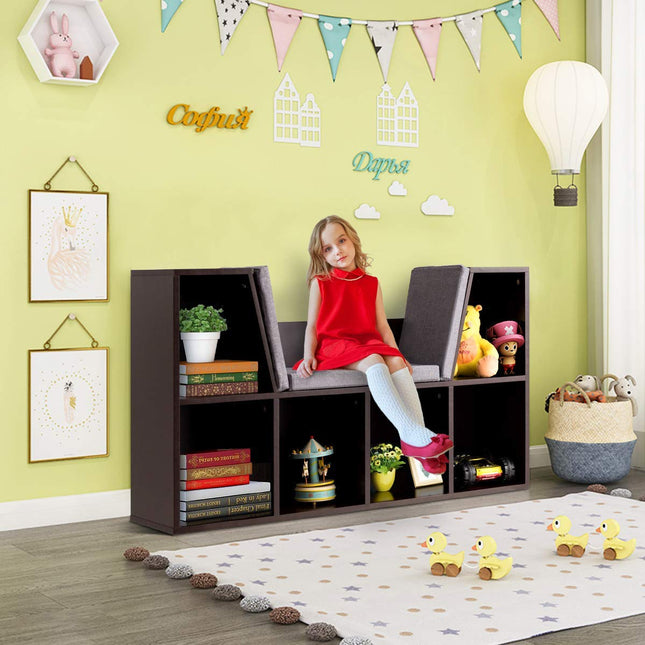Costzon Kids Bookshelf with Reading Nook