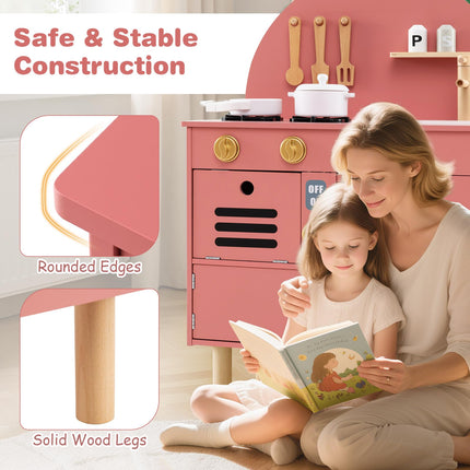 Costzon  Little Chef Pretend Play Kitchen w/Stoves for Kids 3+ Years Old