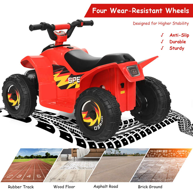 Costzon Kids ATV 6V Battery Powered Electric Quad