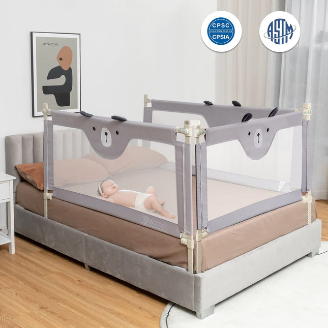 BABY JOY Bed Rail for Toddlers, 57" -77" Extra Long
