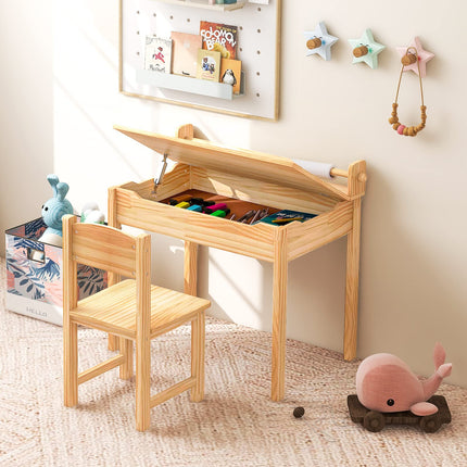 Flip Top Kids Art Craft Table - Costzon