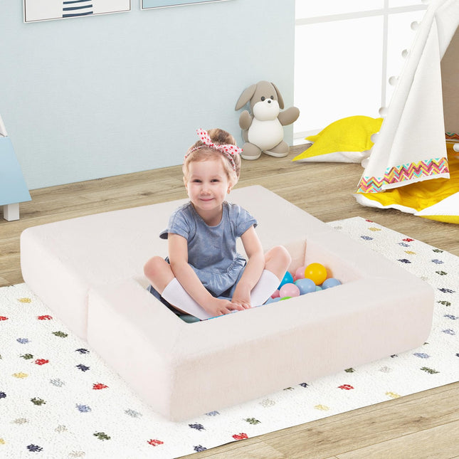 Costzon Kids Play Couch, Versatile Foam Play Couch for Boys & Girls