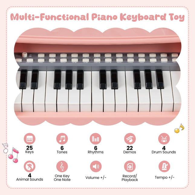 Costzon Kids Piano Keyboard 25 Keys Mini Digital Piano