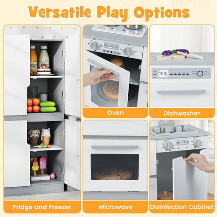 Costzon Kids Kitchen Playset Pretend Play Kitchen for Kids Ages 3+