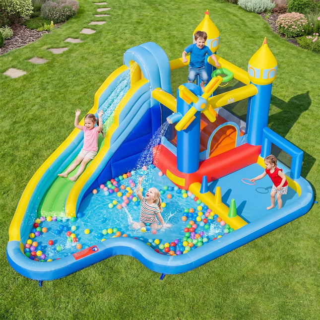 BOUNTECH Inflatable Water Slide Bounce House | Kids Water Park Jump Bouncy Castle with 780w Air Blower