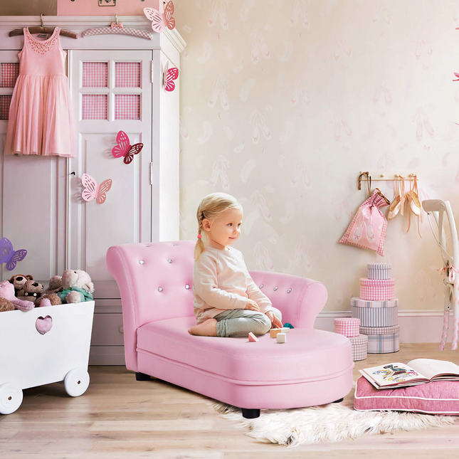 Costzon Kids Sofa, Toddler Couch, Toddler Furniture Kids Couch, Children Chaise Lounge
