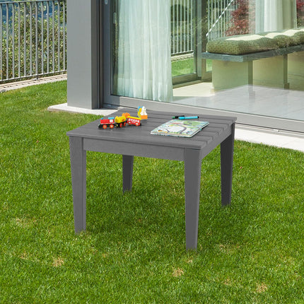 Costzon Kids Table, 25.5" x 25.5" Square Activity Play Table, Indoor & Outdoor, Toddler Table