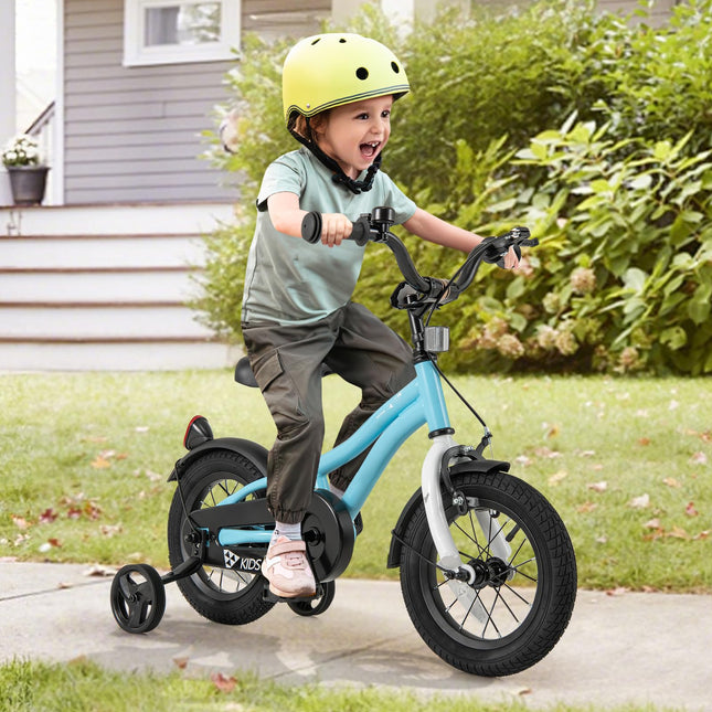 BABY JOY Kids Bike, 12 14 16 18 Inches Sporty Bicycle with Training Wheels