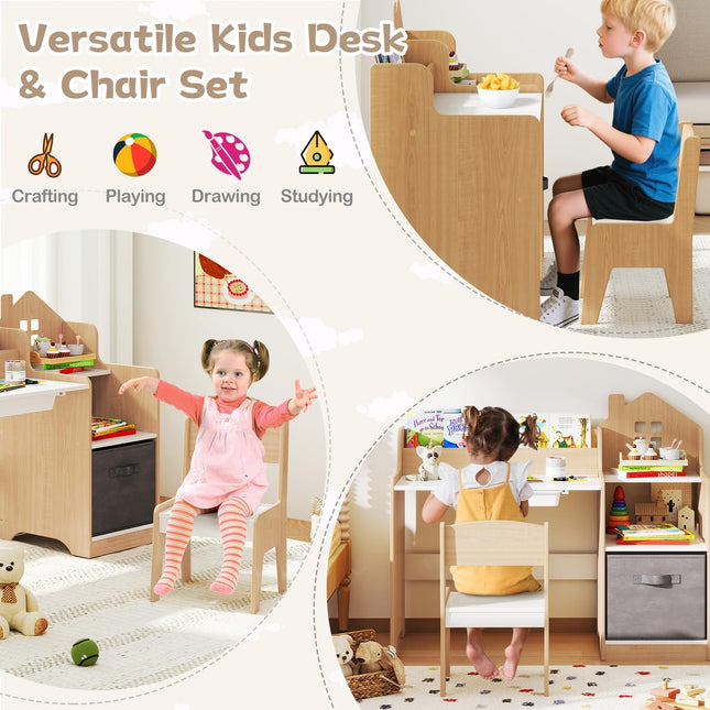 Costzon Kids Desk and Chair Set
