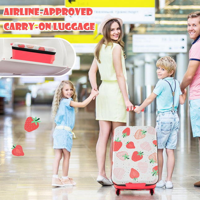 BABY JOY Kids Luggage, 20” Foldable Children Trolley Kids Carry On Luggage with Wheels