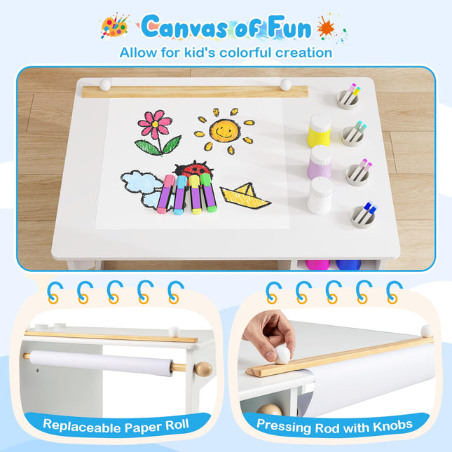 Costzon Kids Art Table and Chair Set