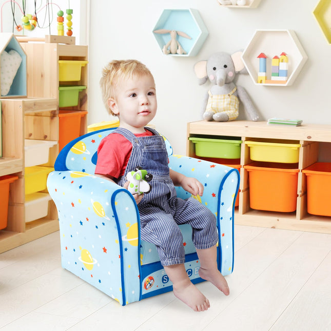 Costzon Kids Sofa, Children Armrest Chair with Pattern, Toddler Furniture, Airplane Style