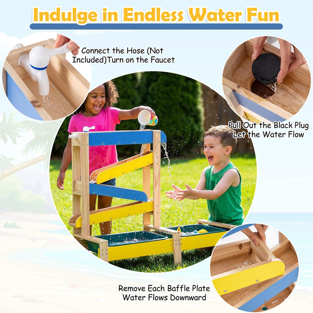 Costzon Sand and Water Table | Wooden Montessori Sensory Table
